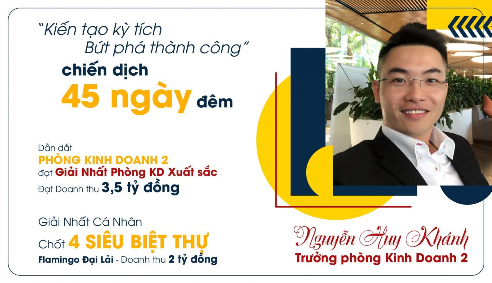 Trưởng phòng Nguyễn Huy Khánh - Bứt phá thành công với 2 Giải Nhất trong chiến dịch 45 ngày đêm